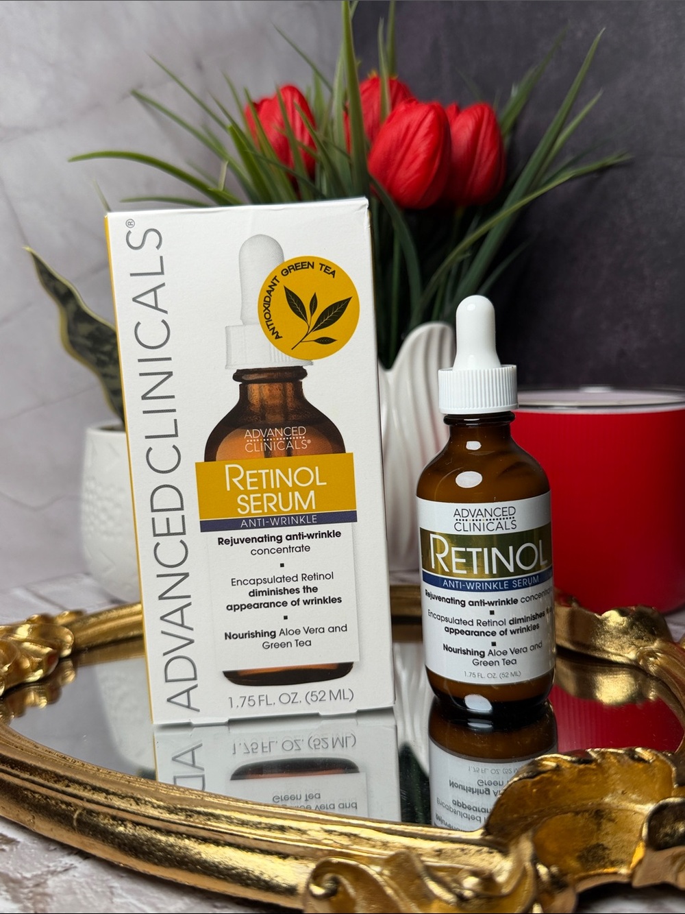 Advanced Clinicals Retinol Serum - Brown Nourishing Anti-Wrinkle Facial Serum